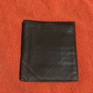 Sophisticated Dark Brown Soft Leather Vertical Wallet